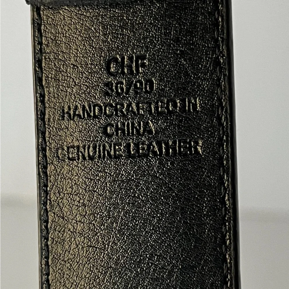 CHF Handcrafted Genuine Leather‎ Dress Belt Black Unisex Size 41”